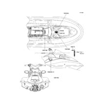 Labels(Blue)(JH1200-A4) pour Kawasaki 2002 Ultra 150