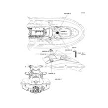 Labels(White)(JH1200-A4) pour Kawasaki 2002 Ultra 150