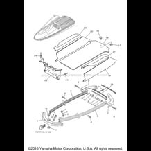 GUNWALE & MAT pour Yamaha 2013 WaveRunner WAVERUNNER SUPER JET - SJ700BM - 2013