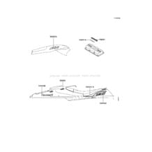 Decals(JH1100-A8) pour Kawasaki 2003 1100 ZXi