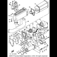 EXHAUST 1 pour Yamaha 1994 WaveRunner FX-1 - FX700S - 1994