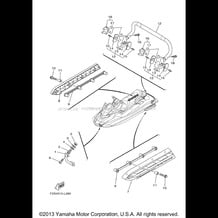 HULL & DECK 2 pour Yamaha 2014 WaveRunner FX SVHO - FC1800N - 2014