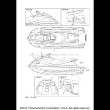 IMPORTANT LABELS pour Yamaha 2014 WaveRunner VXR - VX1800AN - 2014