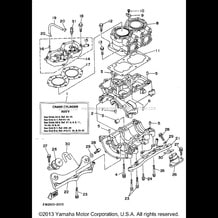 CYLINDER - CRANKCASE pour Yamaha 1994 WaveRunner SUPER JET 700 (SJ700S) 1994