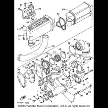 EXHAUST 1 pour Yamaha 1994 WaveRunner SUPER JET - SJ700S - 1994