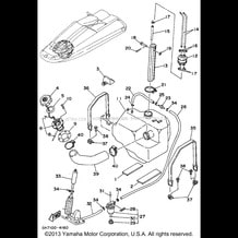 FUEL TANK pour Yamaha 1994 WaveRunner SUPER JET - SJ700S - 1994