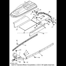 GUNWALE - MAT pour Yamaha 1994 WaveRunner SUPER JET - SJ700S - 1994