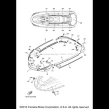 GUNWALE & MAT pour Yamaha 2014 WaveRunner WAVERUNNER FZS - GX1800AN - 2014