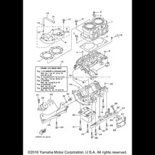 CYLINDER & CRANKCASE pour Yamaha 2014 WaveRunner WAVERUNNER SUPER JET - SJ700BN - 2014