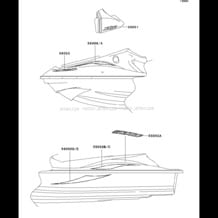 Decals(White)(JT1200-B1) pour Kawasaki 2003 STX-12F