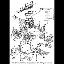 CYLINDER - CRANKCASE pour Yamaha 1989 WaveRunner WR500F - 1989