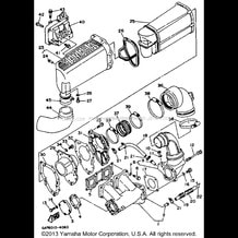 EXHAUST 1 pour Yamaha 1994 WaveRunner WAVE BLASTER - WB700S - 1994