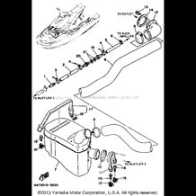 EXHAUST 2 pour Yamaha 1994 WaveRunner WAVE BLASTER 700 (WB700S) 1994