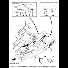 GRAPHIC - TOOL pour Yamaha 1994 WaveRunner WAVE BLASTER - WB700S - 1994