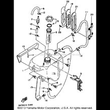 OIL TANK (FOR OIL INJECTION) pour Yamaha 1994 WaveRunner WAVE BLASTER 700 (WB700S) 1994