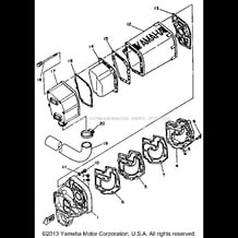 EXHAUST 1 pour Yamaha 1989 WaveRunner WR500F - 1989