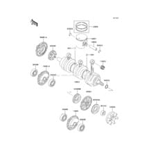 Crankshaft/Piston(s) pour Kawasaki 2003 Ultra 150