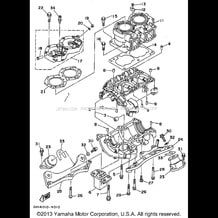 CYLINDER - CRANKCASE pour Yamaha 1994 WaveRunner WAVE RAIDER - RA700S - 1994