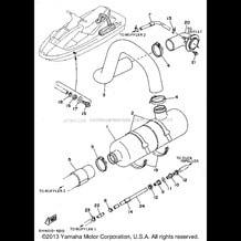 EXHAUST 2 pour Yamaha 1994 WaveRunner WAVE RAIDER - RA700S - 1994