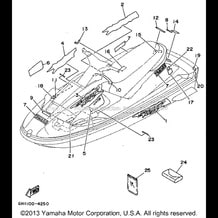 GRAPHIC - TOOL pour Yamaha 1994 WaveRunner WAVE RAIDER - RA700S - 1994