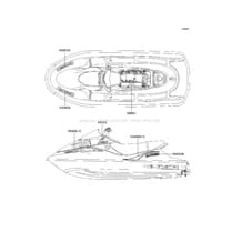 Decals(B1) pour Kawasaki 2003 Ultra 150