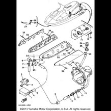 HULL - DECK pour Yamaha 1994 WaveRunner WAVE RAIDER - RA700S - 1994