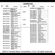 GASKET KIT pour Yamaha 1989 WaveRunner WR500F - 1989