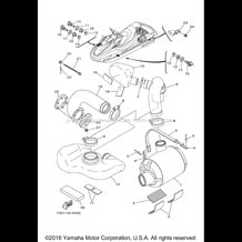 EXHAUST 3 pour Yamaha 2015 WaveRunner WAVERUNNER FZR - GX1800P - 2015