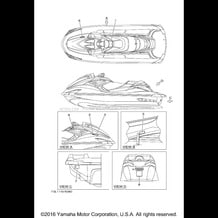 IMPORTANT LABELS pour Yamaha 2015 WaveRunner WAVERUNNER FZR - GX1800P - 2015