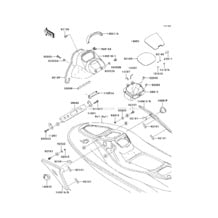 Hull Middle Fittings pour Kawasaki 2004 1200 STX-R