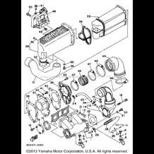 EXHAUST pour Yamaha 1994 WaveRunner WAVE RUNNER III GP - WRA700S - 1994