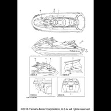 IMPORTANT LABELS pour Yamaha 2015 WaveRunner WAVERUNNER FZS - GX1800AP - 2015