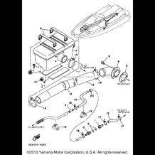 EXHAUST 2 pour Yamaha 1994 WaveRunner WAVE RUNNER III GP - WRA700S - 1994