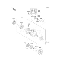 Crankshaft/Piston(s) pour Kawasaki 2004 800 SX-R