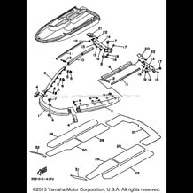 GUNWALE MAT pour Yamaha 1994 WaveRunner WAVE RUNNER III GP - WRA700S - 1994