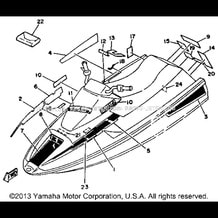 GRAPHIC - TOOL pour Yamaha 1989 WaveRunner WR500F - 1989