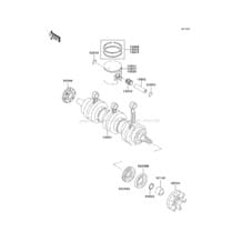 Crankshaft/Piston(s) pour Kawasaki 2004 900 STX