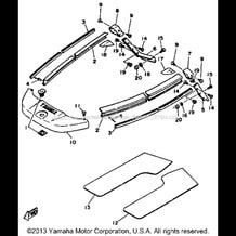 GUNWALE - MAT pour Yamaha 1989 WaveRunner WR500F - 1989