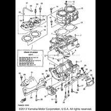 CYLINDER - CRANKCASE pour Yamaha 1994 WaveRunner WAVE RUNNER PRO VXR - WRB700S - 1994