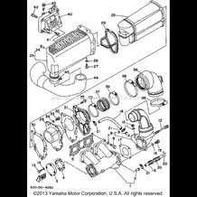 EXHAUST 1 pour Yamaha 1994 WaveRunner WAVE RUNNER PRO VXR - WRB700S - 1994