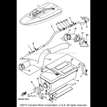 EXHAUST 2 pour Yamaha 1994 WaveRunner WAVE RUNNER PRO VXR - WRB700S - 1994