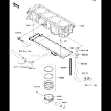 Cylinder/Piston(s) pour Kawasaki 2004 STX-15F