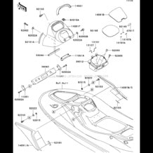 Hull Middle Fittings pour Kawasaki 2004 STX-15F