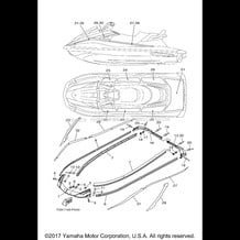 GUNWALE & MAT pour Yamaha 2016 WaveRunner VX CRUISER VX1050BR VX DELUXE - VX1050AR - 2016