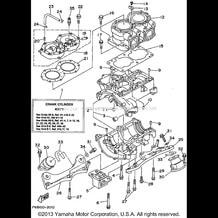 CYLINDER - CRANKCASE pour Yamaha 1994 WaveRunner WAVE RUNNER VXR 650 (WRB650) 1994