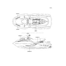 Decals(B2) pour Kawasaki 2004 Ultra 150