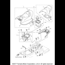 SEAT & UNDER LOCKER pour Yamaha 2016 WaveRunner VX LIMITED - VX1050FR - 2016