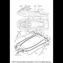 GUNWALE & MAT pour Yamaha 2016 WaveRunner VXS - VX1800R - 2016