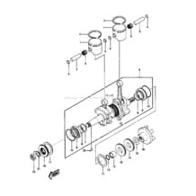 Crankshaft/Pistons pour Kawasaki 1987 JS440