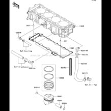 Cylinder/Piston(s) pour Kawasaki 2005 STX-12F